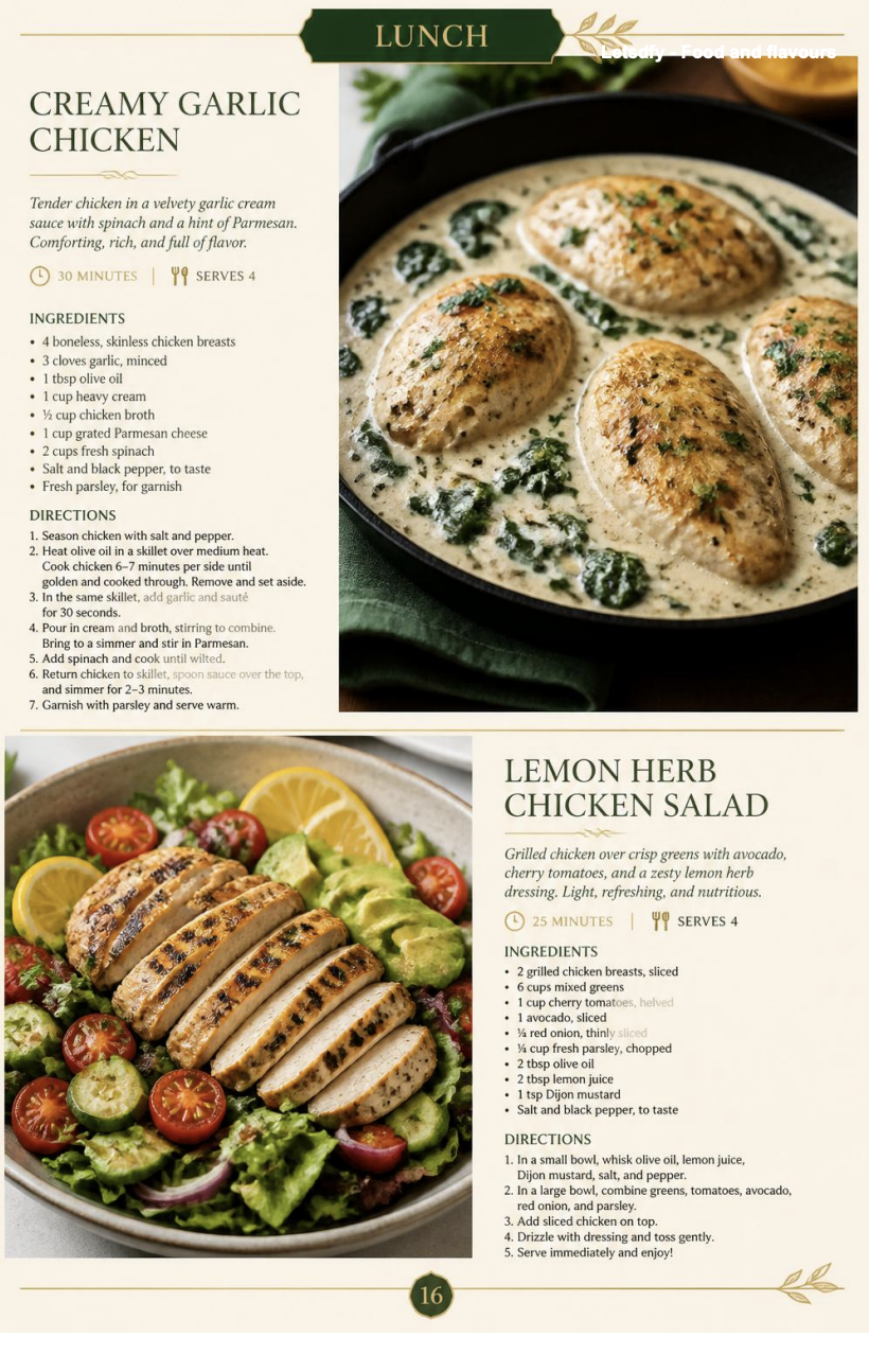 English Keto Meal Collection sample recipe page 4